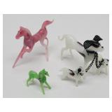 Art Glass Mini Animal Figurines: Prancing Pink