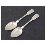 Pair O.N.C. Handwrought Sterling Silver Spoons 96g