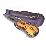 Vintage Stradivarius Copy Violin with Bow & Case