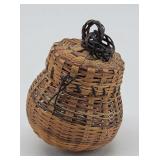 Miniature Hand Woven Lidded Basket