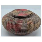 Native American Hand Woven Lidded Bowl Basket