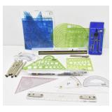 Drafting Supplies: Variety of Templates, Geometric