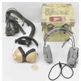 USAF Oxygen Mask, Barometer Box, Military Headset