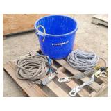 (2) Fall Tech Fall Protection Lanyards + Bin