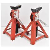 (2) 3 Ton Jack Stands Red