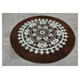 Safavieh SOHO Brown/Teal Wool Round Area Rug