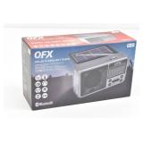 QFX Solar Flashlight Radio Bluetooth