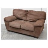 Microfiber Brown Loveseat Sofa