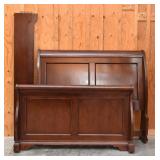 Aspen Cherry Finish Queen Size Sleigh Bed