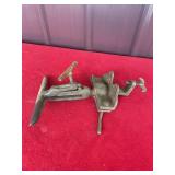 Vintage cast iron vise clamp for saw