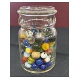 Jar of old marbles