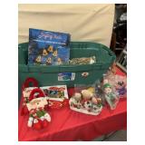 Vintage Christmas items, jingle bells, plastic