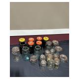 Old jars, blue canning jars, miscellaneous