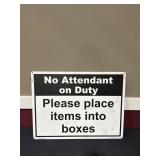 Metal Sign Heavy - Attendent