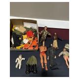 Vintage G.I. Joe figurines, parts, and pieces