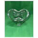 Art glass crystal heart bank