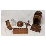 Vintage Wooden Items - Bookend, Bowl, Box & More!