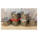 Storage Totes - 18 Gal Size - Lot of 6