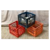 Milk Crates & Assorted Rope & Twine