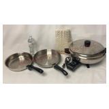 Vintage Farberware Electric Skillet & (2) Skillets