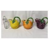 Mid Century Lemon, Orange & Grape Italian Pitchers