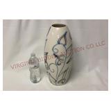 Cynthia Rowley 15" White Crazing Art Pottery Vase