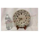 Longaberger Pottery Traditional Holly Wall Clock