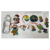 Vintage Stained Melted Plastic Ornaments - 9