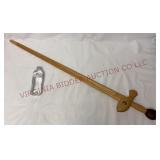 Solid Wood Fencing Training Practice Sword ~ 46"