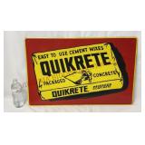 Embossed Metal Quikrete Concrete Sign - 28"x18"