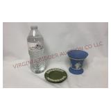 Wedgwood Jasperware Ashtray & 3.5" Cupid Vase