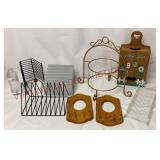 Wooden Bag Holder, Assorted Racks & Organizers