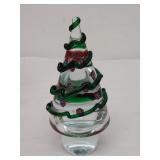 Murano 7.5" Millefiori art glass Christmas tree