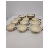 22pcs - Franciscan Desert Rose cups & saucers