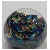 2.75" art glass paperweight signed Craig Hedgecock