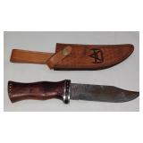 Big 11" DAMASCUS blade bowie knife