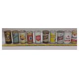 Collection 10 old FLAT TOP beer cans