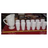 1950s INDIANA COLONY Harvest Grape milk glass set