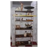 6 tier metal shelf + CONTENTS lots of GOODIES