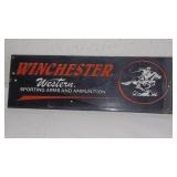 WINCHESTER ammo rack sign porcelain 12x4