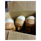 3 mannequin heads