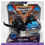 NEW Monster Jam Official Black Rolland Dirt S