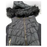 Bebe black puffer vest L