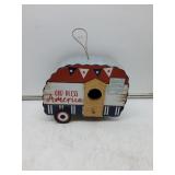 Patriotic camper birdhouse