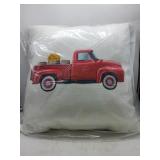 Red truck decorative throw pillow