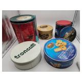 Mixed Lot of Metal Cookie Tins