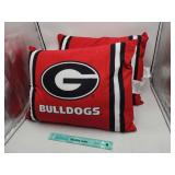 Lot of 2 Georgia Bulldogs Pillows