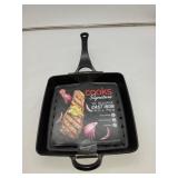 Cooks signature 10" square cast iron grill pan