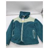 Universal thread green small fuzzy jacket