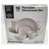 NEW SALT Round Coupe 16-Piece Dinnerware Set in